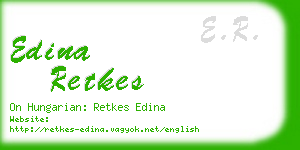 edina retkes business card